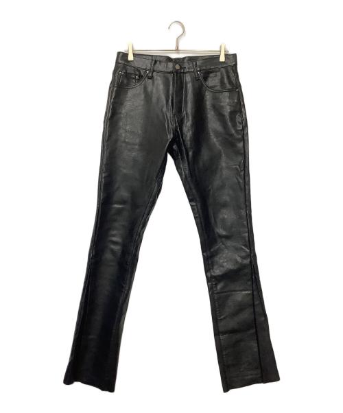 mnml（ミニマル）MNML (ミニマル) フェイクレザーパンツ ブラック サイズ:W30の古着・服飾アイテム
