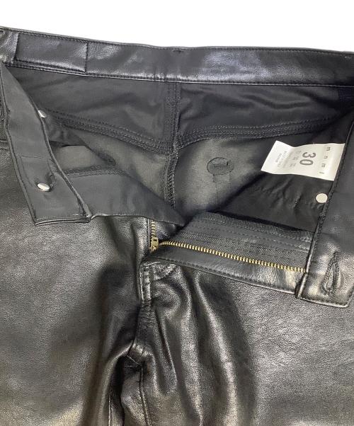 mnml（ミニマル）MNML (ミニマル) フェイクレザーパンツ ブラック サイズ:W30の古着・服飾アイテム