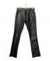 MNML（ミニマル）の古着「フェイクレザーパンツ」｜ブラック