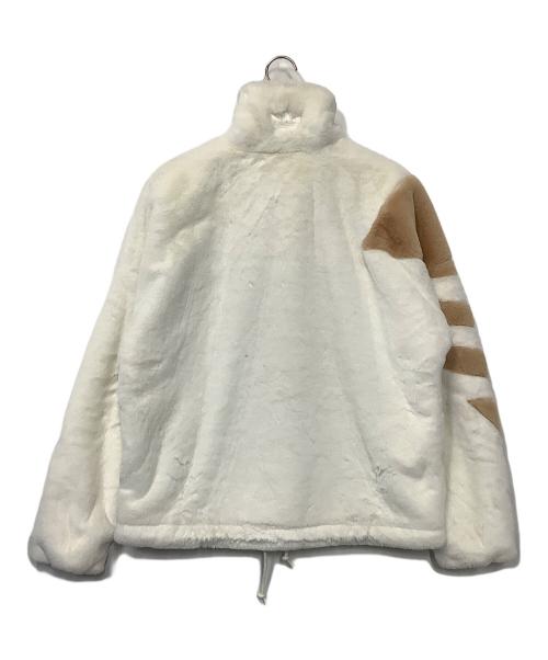 adidas（アディダス）adidas (アディダス) ファートラックジャケット ベージュ×ホワイト サイズ:Lの古着・服飾アイテム