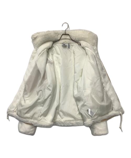 adidas（アディダス）adidas (アディダス) ファートラックジャケット ベージュ×ホワイト サイズ:Lの古着・服飾アイテム