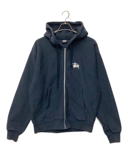 stussy（ステューシー）stussy (ステューシー) ジップパーカー ブルー サイズ:Mの古着・服飾アイテム