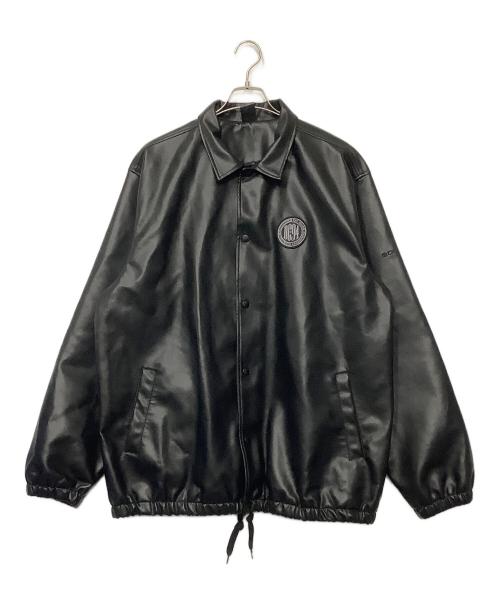 DC（ディーシー）DC (ディーシー) フェイクレザージャケット ブラック サイズ:XLの古着・服飾アイテム