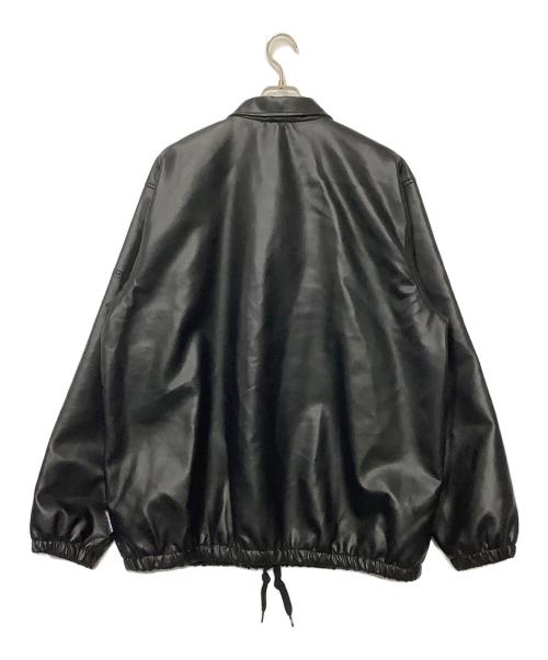 DC（ディーシー）DC (ディーシー) フェイクレザージャケット ブラック サイズ:XLの古着・服飾アイテム