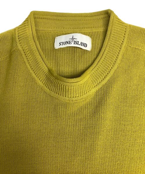 STONE ISLAND（ストーンアイランド）STONE ISLAND (ストーンアイランド) 厚手ニット イエロー サイズ:XLの古着・服飾アイテム