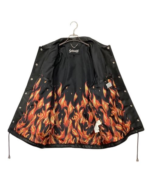 Schott（ショット）Schott (ショット) レザージャケット ブラック サイズ:Lの古着・服飾アイテム