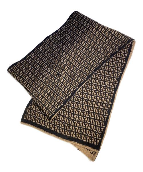 FENDI（フェンディ）FENDI (フェンディ) マフラー ブラウン×ブラックの古着・服飾アイテム