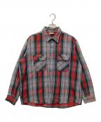 FIVE BROTHERファイブブラザー）の古着「長袖シャツ」｜グレー×レッド