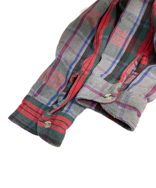 FIVE BROTHER（ファイブブラザー）FIVE BROTHER (ファイブブラザー) 長袖シャツ グレー×レッド サイズ:XLの古着・服飾アイテム