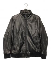 nano・universe（ナノ・ユニバース）の古着「レザージャケット」｜ブラック