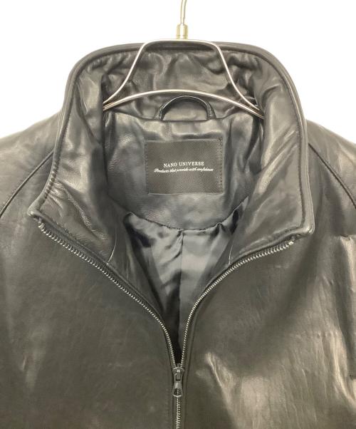 nano・universe（ナノ・ユニバース）nano・universe (ナノ・ユニバース) レザージャケット ブラック サイズ:Mの古着・服飾アイテム