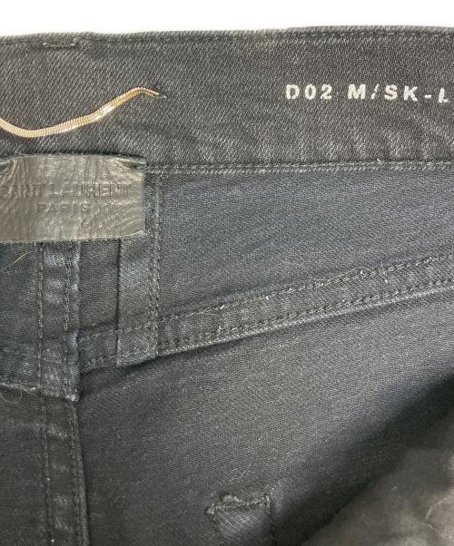 Saint Laurent Paris（サンローランパリ）Saint Laurent Paris (サンローランパリ) ブラックスキニーデニムパンツ ブラック サイズ:W28の古着・服飾アイテム