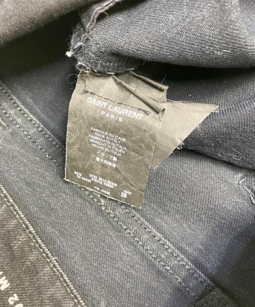 Saint Laurent Paris（サンローランパリ）Saint Laurent Paris (サンローランパリ) ブラックスキニーデニムパンツ ブラック サイズ:W28の古着・服飾アイテム