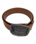 LEVI'Sリーバイス）の古着「TWO HORSE バックル レザーベルト」｜ブラウン