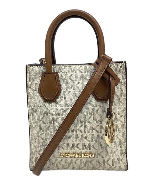 MICHAEL KORS（マイケル・コース）MICHAEL KORS (マイケル・コース) 2WAYショルダーバッグ ブラウン×ベージュの古着・服飾アイテム