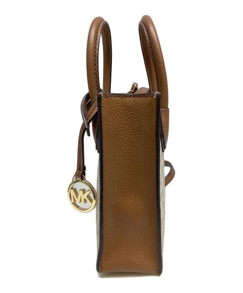 MICHAEL KORS（マイケル・コース）MICHAEL KORS (マイケル・コース) 2WAYショルダーバッグ ブラウン×ベージュの古着・服飾アイテム