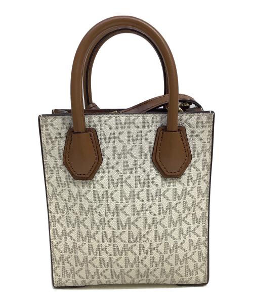 MICHAEL KORS（マイケル・コース）MICHAEL KORS (マイケル・コース) 2WAYショルダーバッグ ブラウン×ベージュの古着・服飾アイテム