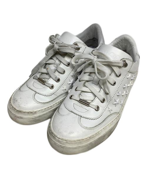 JIMMY CHOO（ジミーチュウ）JIMMY CHOO (ジミーチュウ) スタースタッズ付スニーカー ホワイト サイズ:40の古着・服飾アイテム