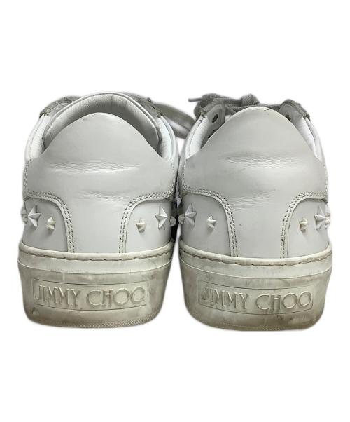 JIMMY CHOO（ジミーチュウ）JIMMY CHOO (ジミーチュウ) スタースタッズ付スニーカー ホワイト サイズ:40の古着・服飾アイテム