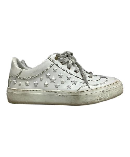 JIMMY CHOO（ジミーチュウ）JIMMY CHOO (ジミーチュウ) スタースタッズ付スニーカー ホワイト サイズ:40の古着・服飾アイテム