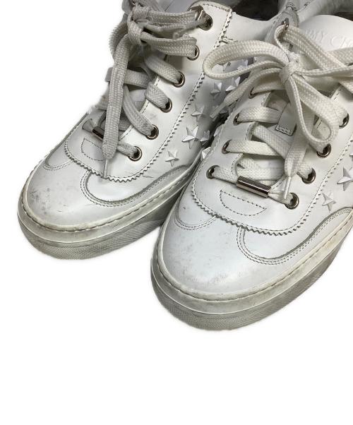 JIMMY CHOO（ジミーチュウ）JIMMY CHOO (ジミーチュウ) スタースタッズ付スニーカー ホワイト サイズ:40の古着・服飾アイテム