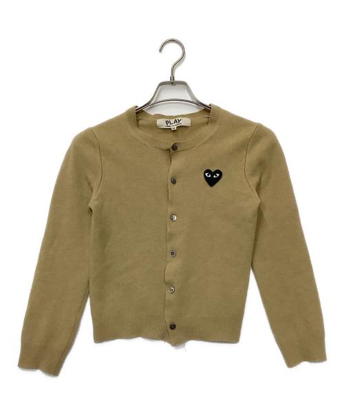 PLAY COMME des GARCONS（プレイコムデギャルソン）PLAY COMME des GARCONS (プレイコムデギャルソン) 薄手カーディガン ベージュ サイズ:Mの古着・服飾アイテム