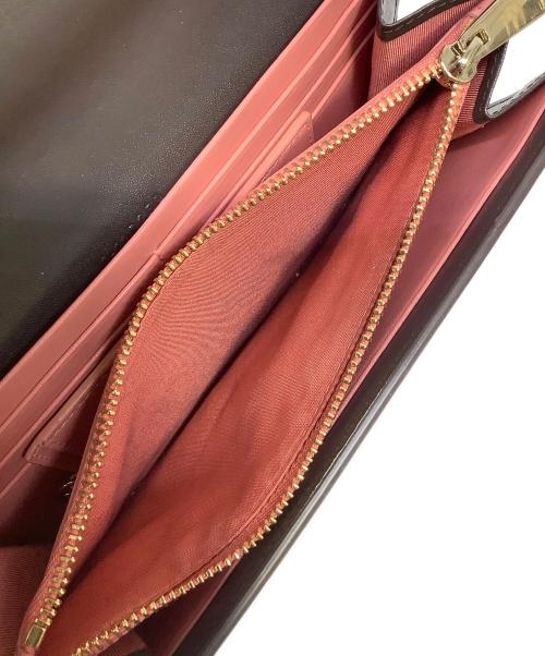 Salvatore Ferragamo（サルヴァトーレ フェラガモ）Salvatore Ferragamo (サルヴァトーレ フェラガモ) ヴァラ・リボン長財布 チャコールグレーの古着・服飾アイテム