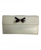 GUCCIグッチ）の古着「プリンシーリボン長財布」｜ホワイト