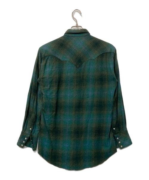 single needle（シングルニードルズ）single needle (シングルニードルズ) 長袖シャツ グリーン サイズ:15 1/2-33の古着・服飾アイテム
