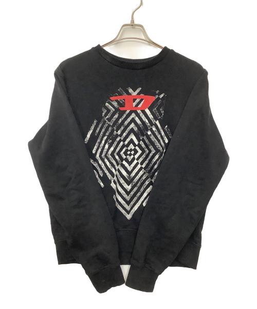 DIESEL（ディーゼル）DIESEL (ディーゼル) ロゴスウェット ブラック サイズ:Lの古着・服飾アイテム