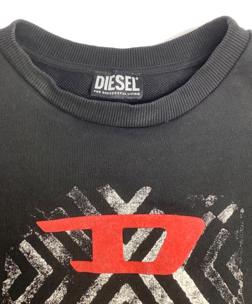 DIESEL（ディーゼル）DIESEL (ディーゼル) ロゴスウェット ブラック サイズ:Lの古着・服飾アイテム