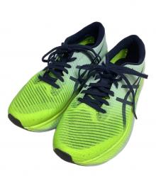 asics（アシックス）の古着「ランニングシューズ」｜グリーン