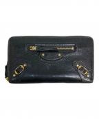 BALENCIAGAバレンシアガ）の古着「ラウンドファスナー財布」｜ブラック