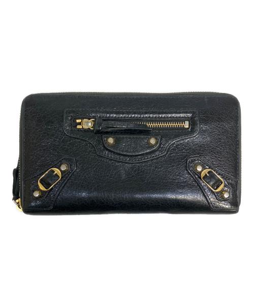 BALENCIAGA（バレンシアガ）BALENCIAGA (バレンシアガ) ラウンドファスナー財布 ブラックの古着・服飾アイテム