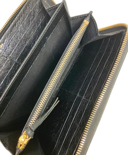 BALENCIAGA（バレンシアガ）BALENCIAGA (バレンシアガ) ラウンドファスナー財布 ブラックの古着・服飾アイテム