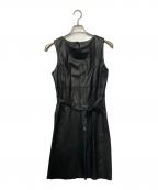 LOEWEロエベ）の古着「レザーワンピース」｜ブラック