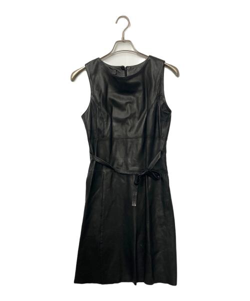 LOEWE（ロエベ）LOEWE (ロエベ) レザーワンピース ブラック サイズ:38の古着・服飾アイテム
