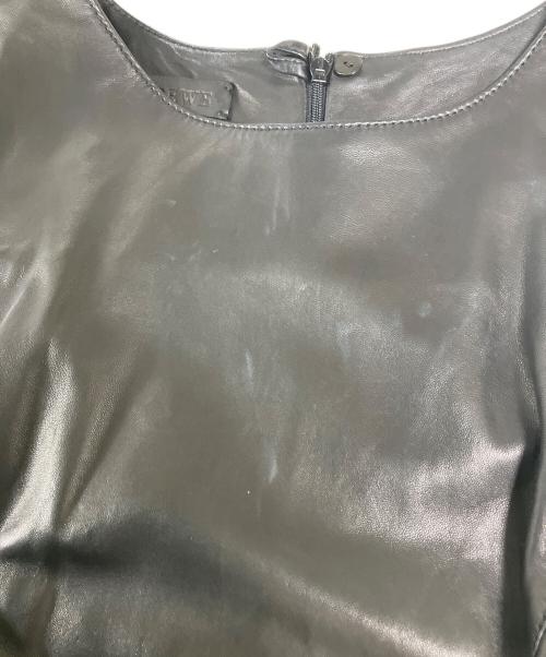 LOEWE（ロエベ）LOEWE (ロエベ) レザーワンピース ブラック サイズ:38の古着・服飾アイテム