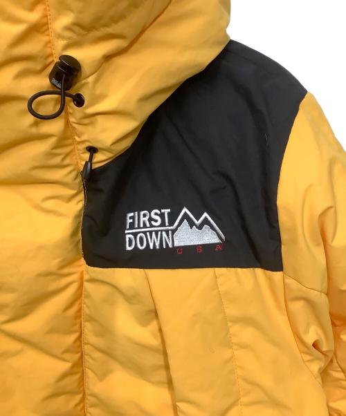 FIRST DOWN（ファーストダウン）FIRST DOWN (ファーストダウン) ダウンジャケット イエロー サイズ:Mの古着・服飾アイテム