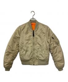 ALPHA（アルファ）の古着「MA-1 リバーシブル フライトジャケット」｜ベージュ