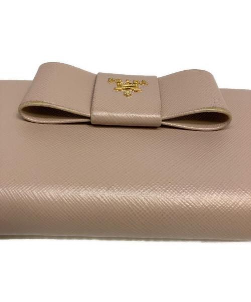 PRADA（プラダ）PRADA (プラダ) ラウンドファスナー財布 ピンクの古着・服飾アイテム