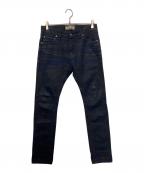 GALLIANOガリアーノ）の古着「コーティングデニムパンツ」｜ネイビー