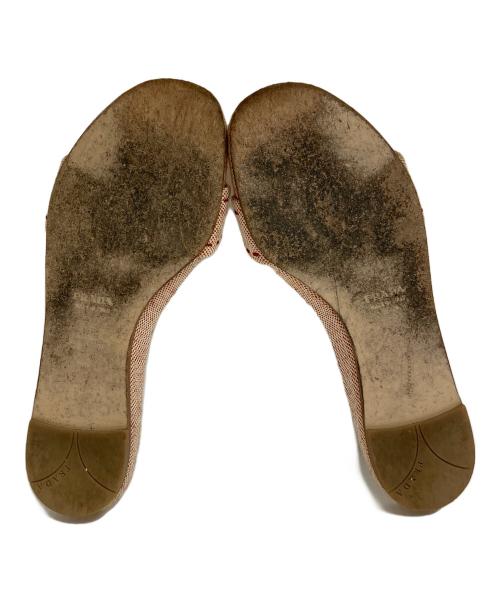 PRADA（プラダ）PRADA (プラダ) フラットサンダル レッド サイズ:36の古着・服飾アイテム