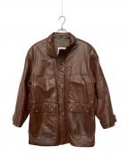 via nuova pelleヴィア ヌーヴァ ペレ）の古着「レザージャケット」｜ブラウン