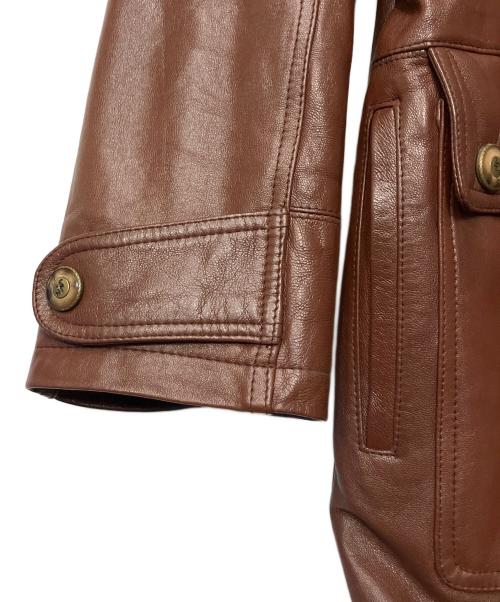via nuova pelle（ヴィア ヌーヴァ ペレ）via nuova pelle (ヴィア ヌーヴァ ペレ) レザージャケット ブラウン サイズ:48の古着・服飾アイテム