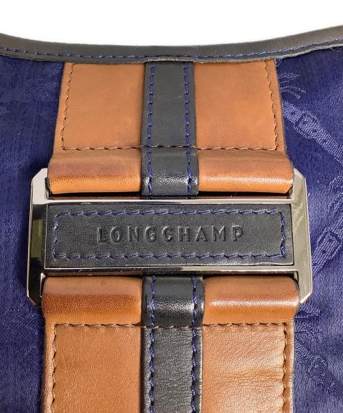 LONGCHAMP（ロンシャン）LONGCHAMP (ロンシャン) ショルダーバッグ ブラウン×ネイビーの古着・服飾アイテム