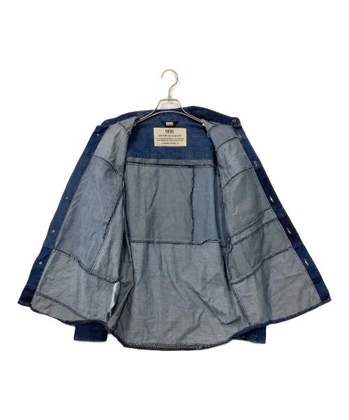 DIESEL（ディーゼル）DIESEL (ディーゼル) パッチワークデニムジャケット インディゴ サイズ:Mの古着・服飾アイテム