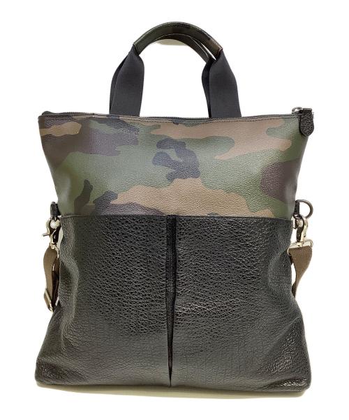 COACH（コーチ）COACH (コーチ) 2WAYバッグ ブラック×ブラウンの古着・服飾アイテム