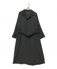 LIDnM（リドム）の古着「ステンカラーコート」｜ブラック