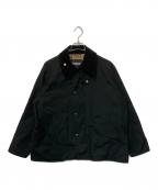 Barbourバブアー）の古着「ピーチスキン コットン ショートレングスブルゾン」｜ブラック